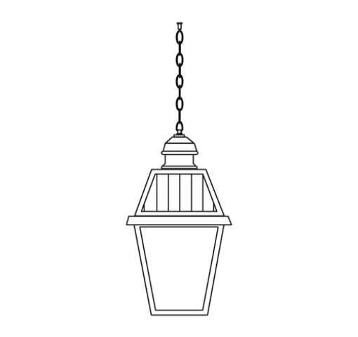 Deckenleuchte Milano Nr. 91310 | mediterrane Außenleuchte mit Kette